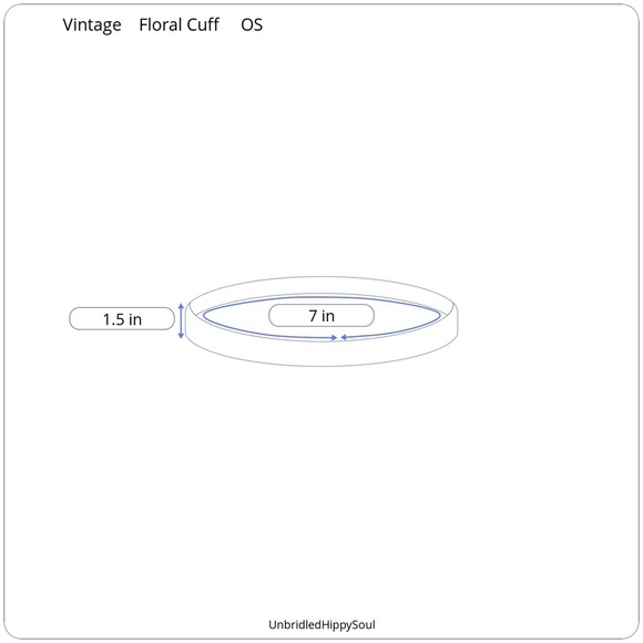 Vintage Goldtone Floral Cuff Bracelet - Picture 15 of 15